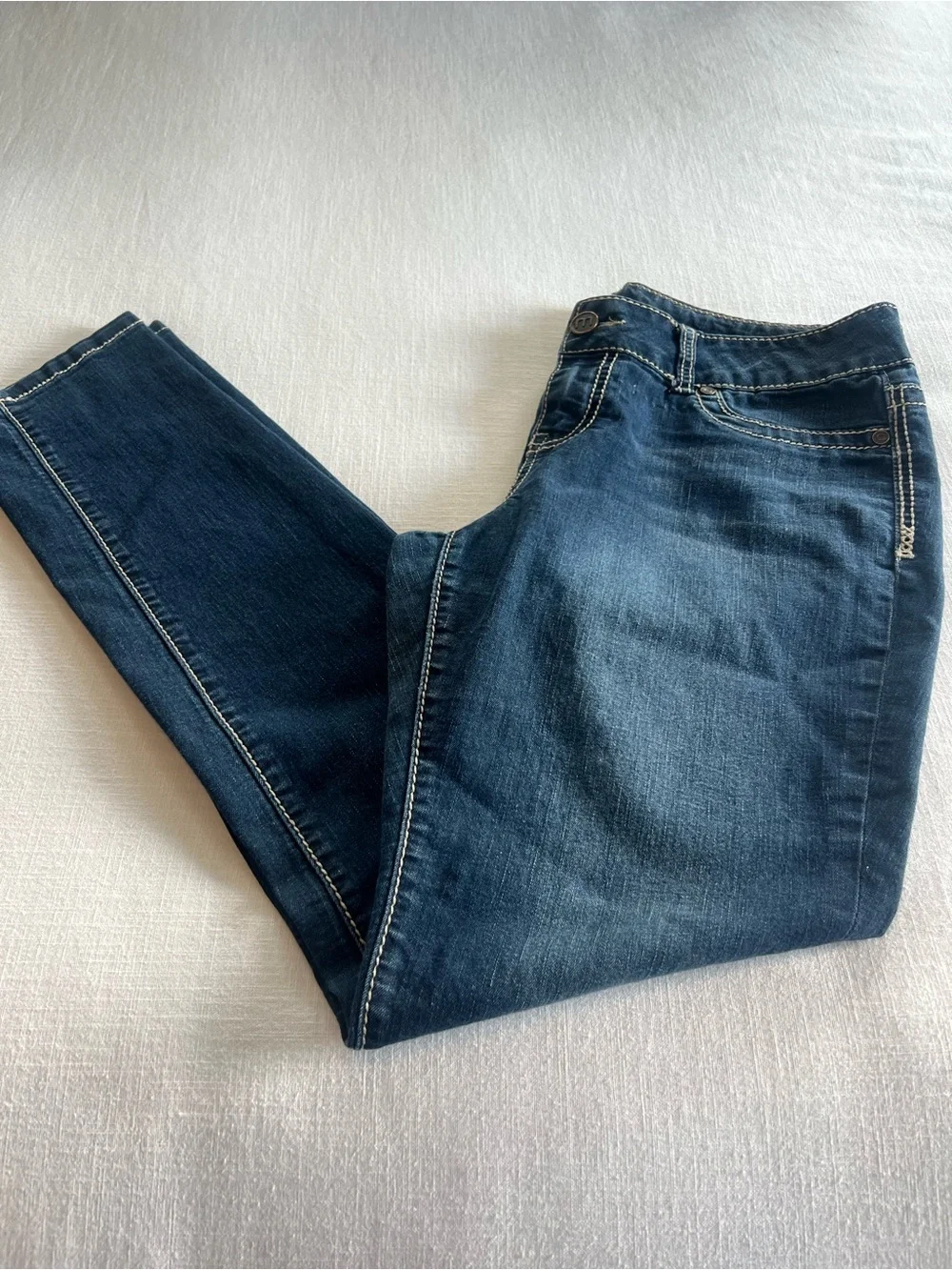 Maurices Women's Straight Leg Dark Blue Denim Jeans
